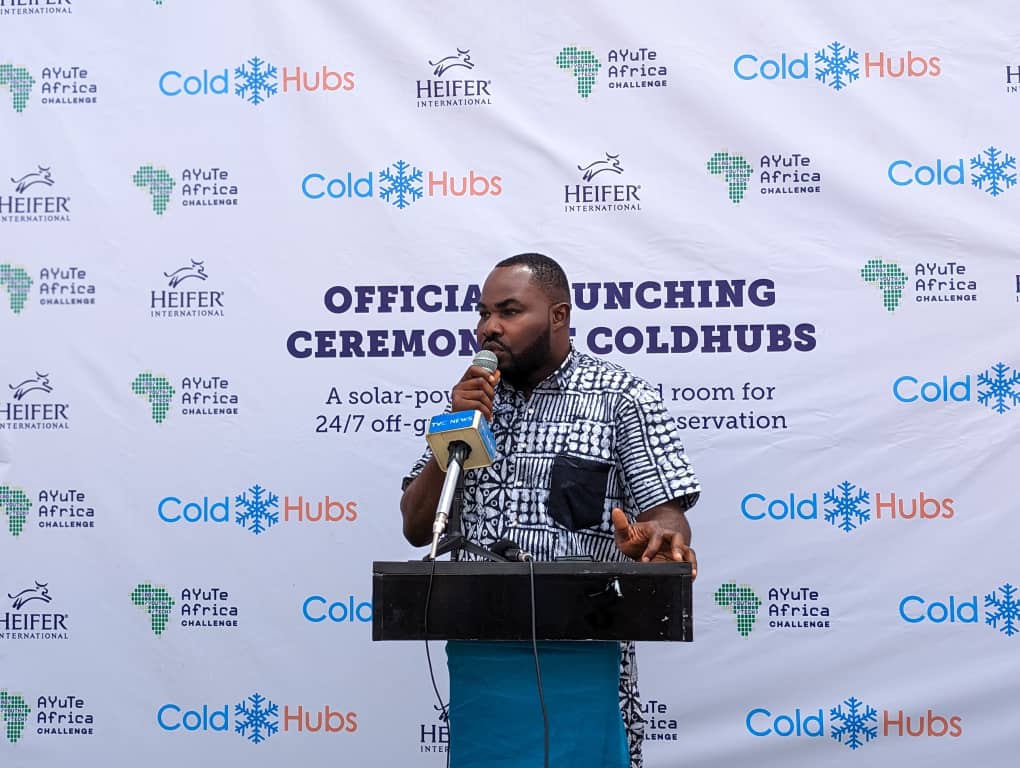 Rufus Idris Country Director, Heifer Nigeria delivering his speech